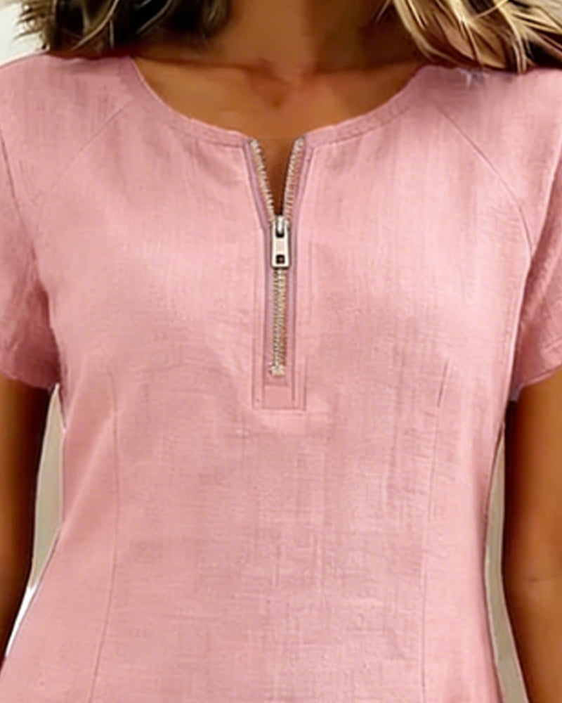 Van Elst Mode® | Cotton dress with zipper