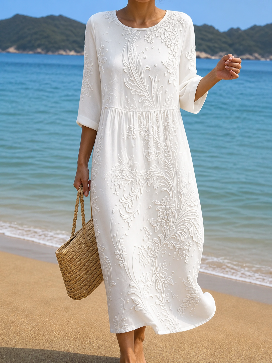 Women's casual dress with floral print