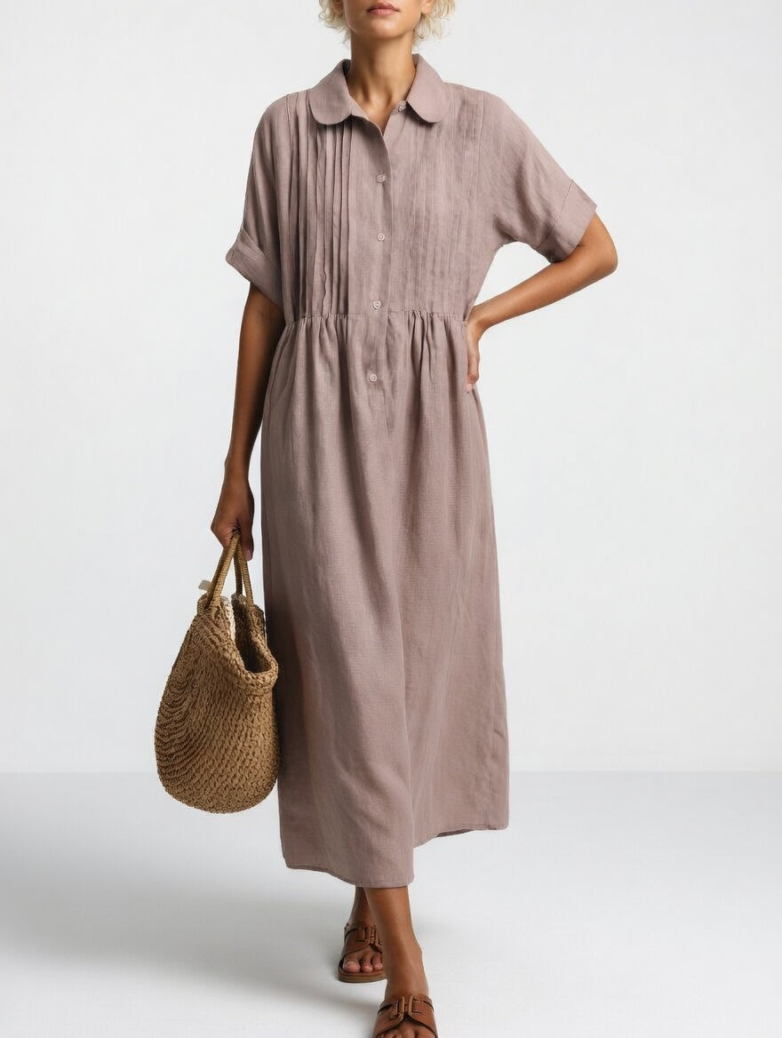 Lysandra™ - Flowy summer shirt dress