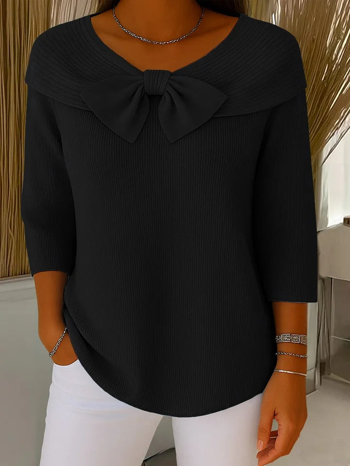 Tivella™ | sweater with Bow and crew neck