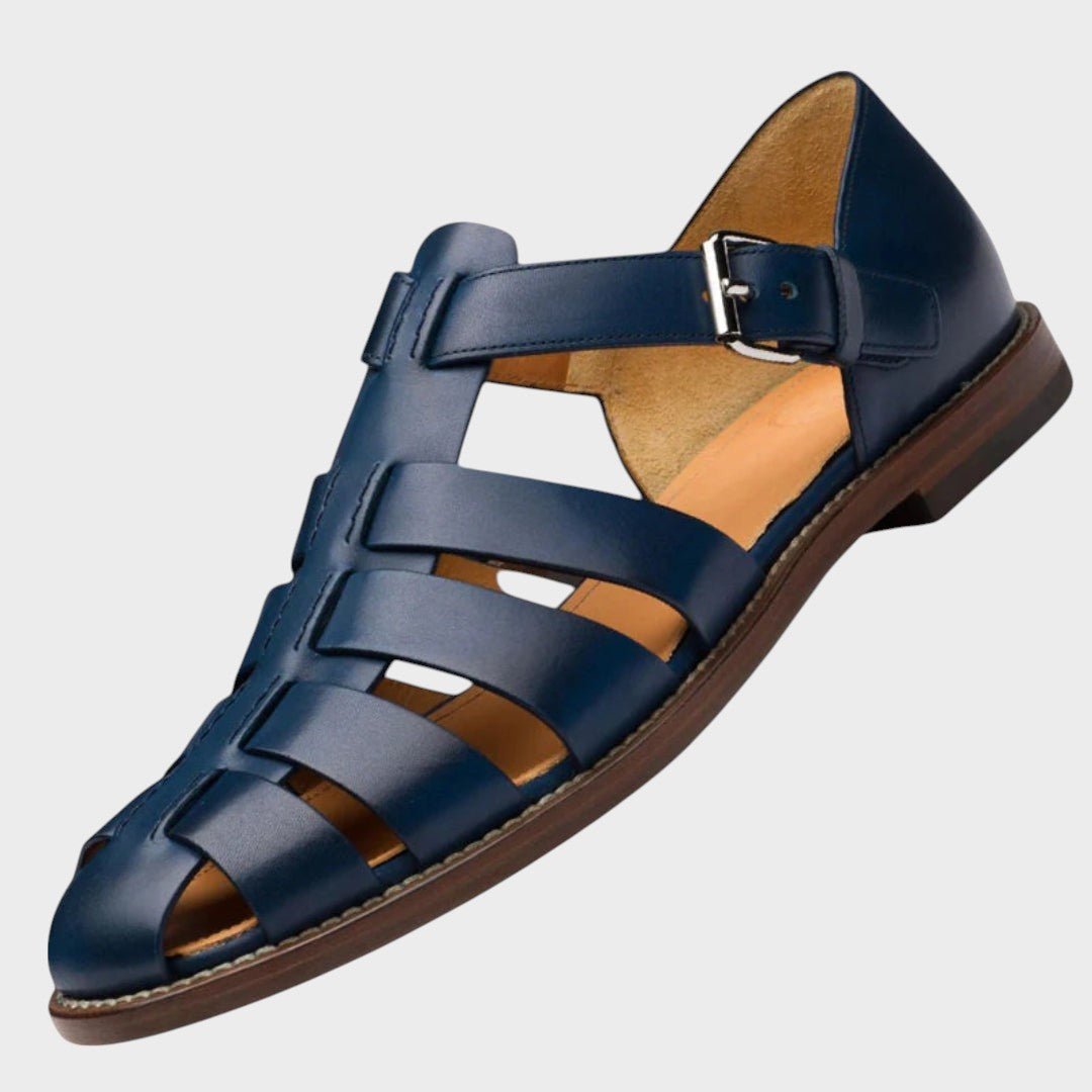 Elyra Woven Leather Cage Sandals