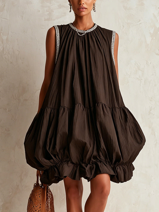 Colette Mini Dress — Sleeveless, Ruffled Hem