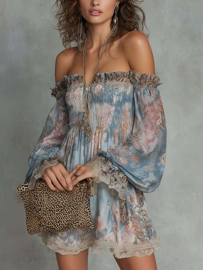 Mini Romane Dress — Romantic Gathered Mousseline