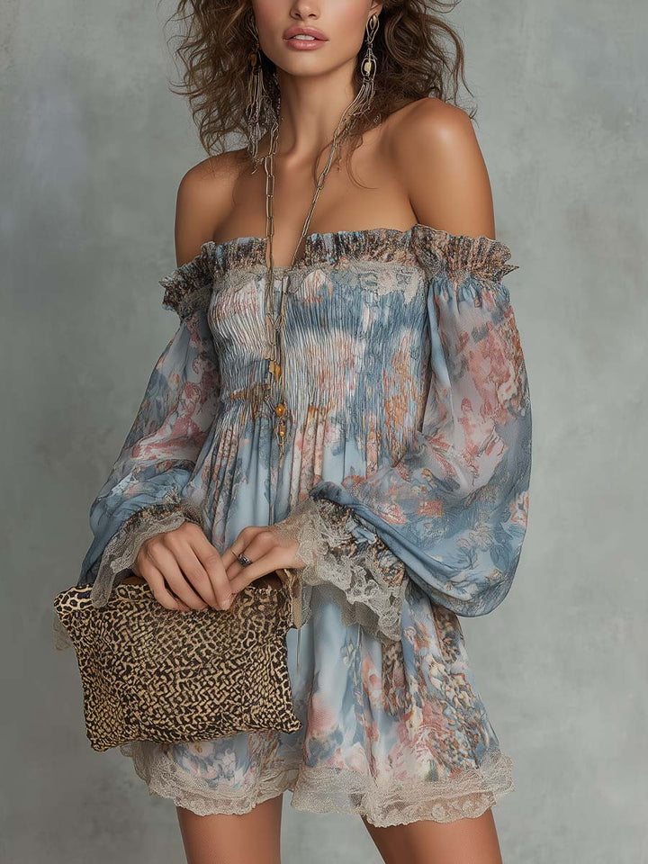 Mini Romane Dress — Romantic Gathered Mousseline