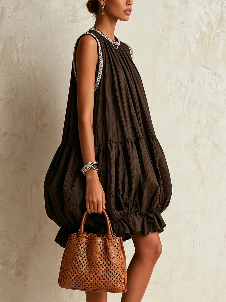 Colette Mini Dress — Sleeveless, Ruffled Hem