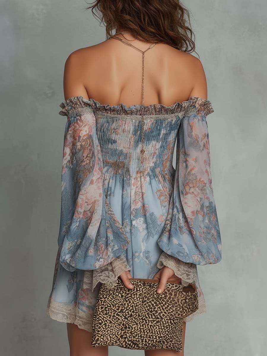 Mini Romane Dress — Romantic Gathered Mousseline