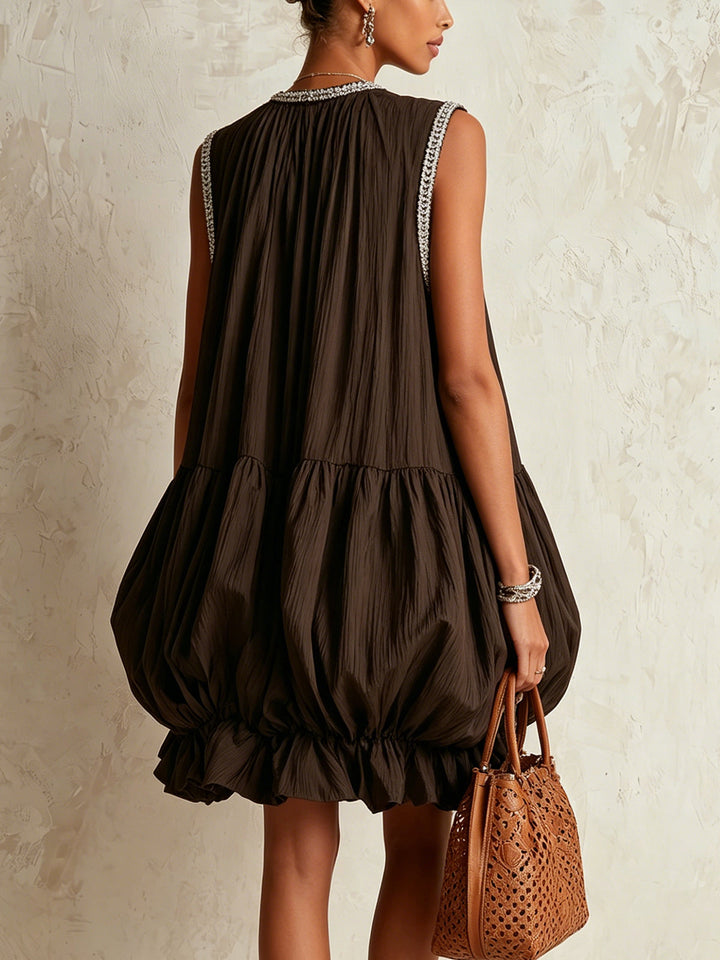 Colette Mini Dress — Sleeveless, Ruffled Hem