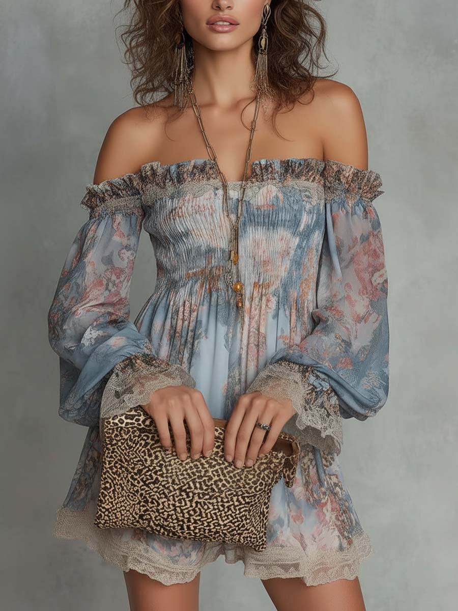 Mini Romane Dress — Romantic Gathered Mousseline