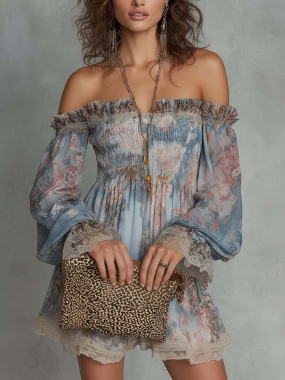 Mini Romane Dress — Romantic Gathered Mousseline