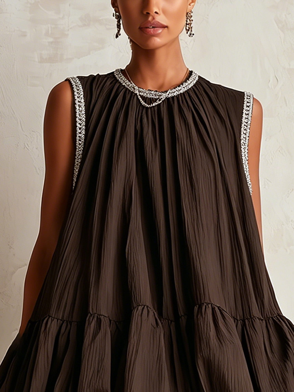 Colette Mini Dress — Sleeveless, Ruffled Hem