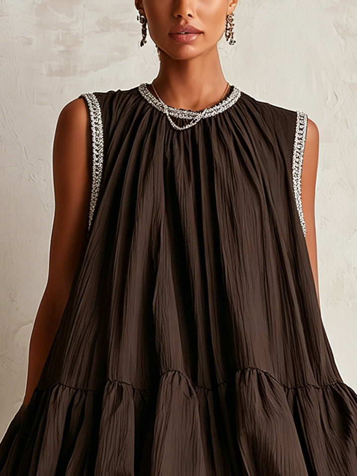 Colette Mini Dress — Sleeveless, Ruffled Hem