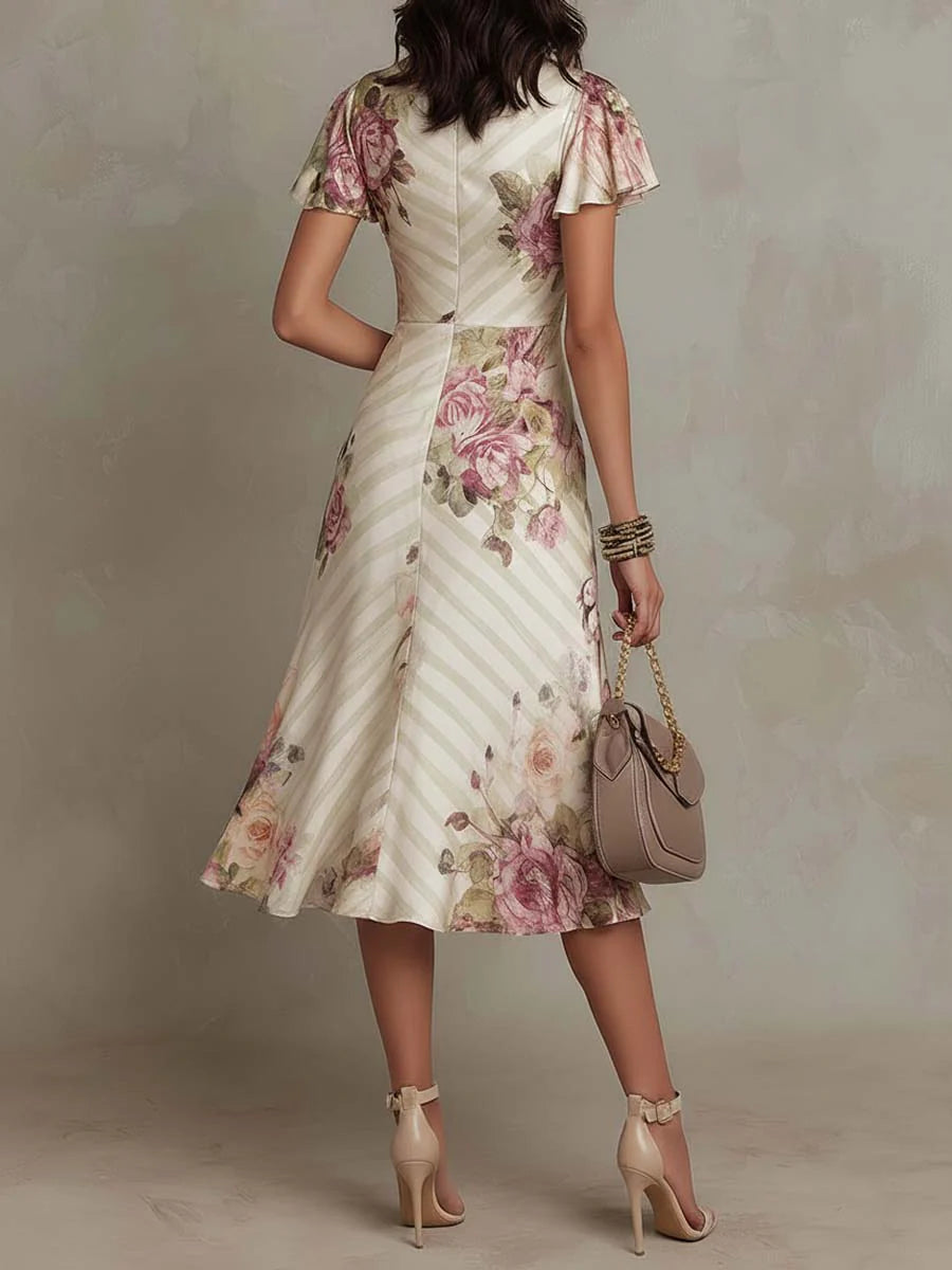 Margaret | Vintage Floral Midi Dress