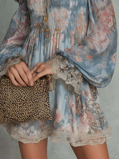 Mini Romane Dress — Romantic Gathered Mousseline