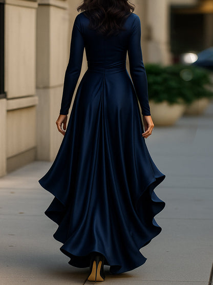 Palma | Draped Maxi Dress With Ruffle Details