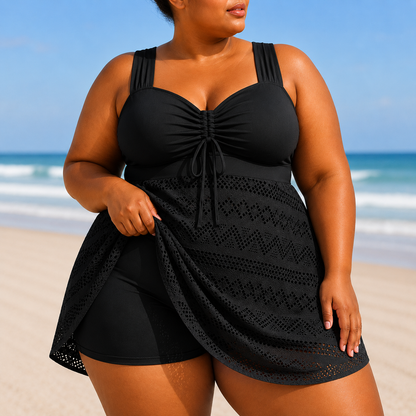 Emille - Plus Size Refined Beach Swim Dress