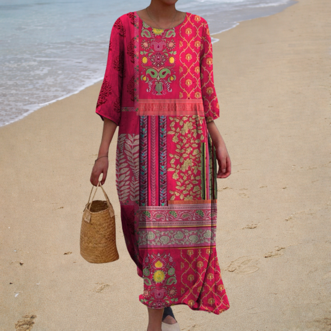 Long, flowing dress, chic and comfortable