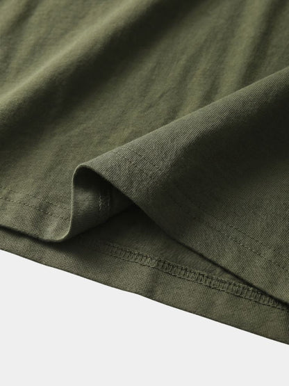 Pure Cotton Henley T-Shirt