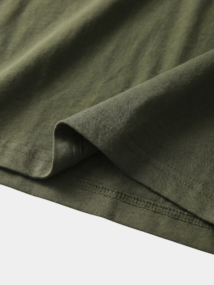 Pure Cotton Henley T-Shirt