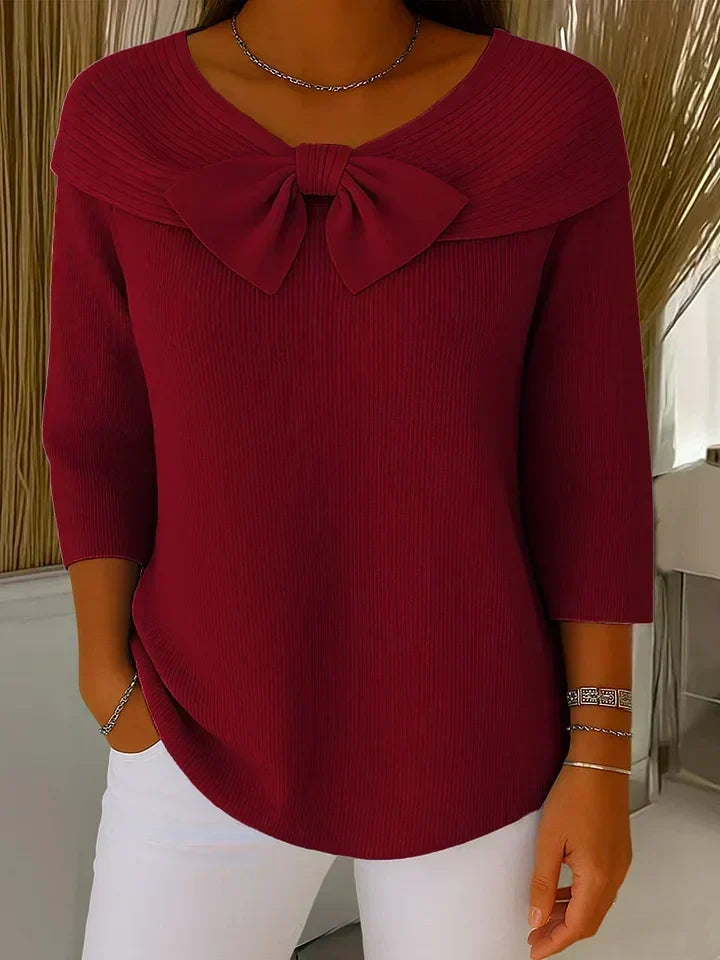 Tivella™ | sweater with Bow and crew neck