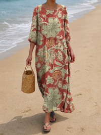 Women's casual dress with floral print