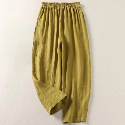 Amalia™ — Fluid trousers in cotton and linen