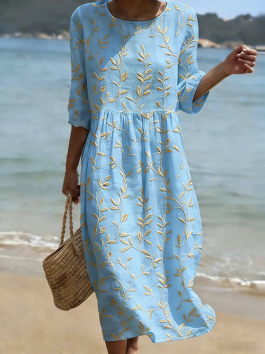 Women's casual dress with floral print