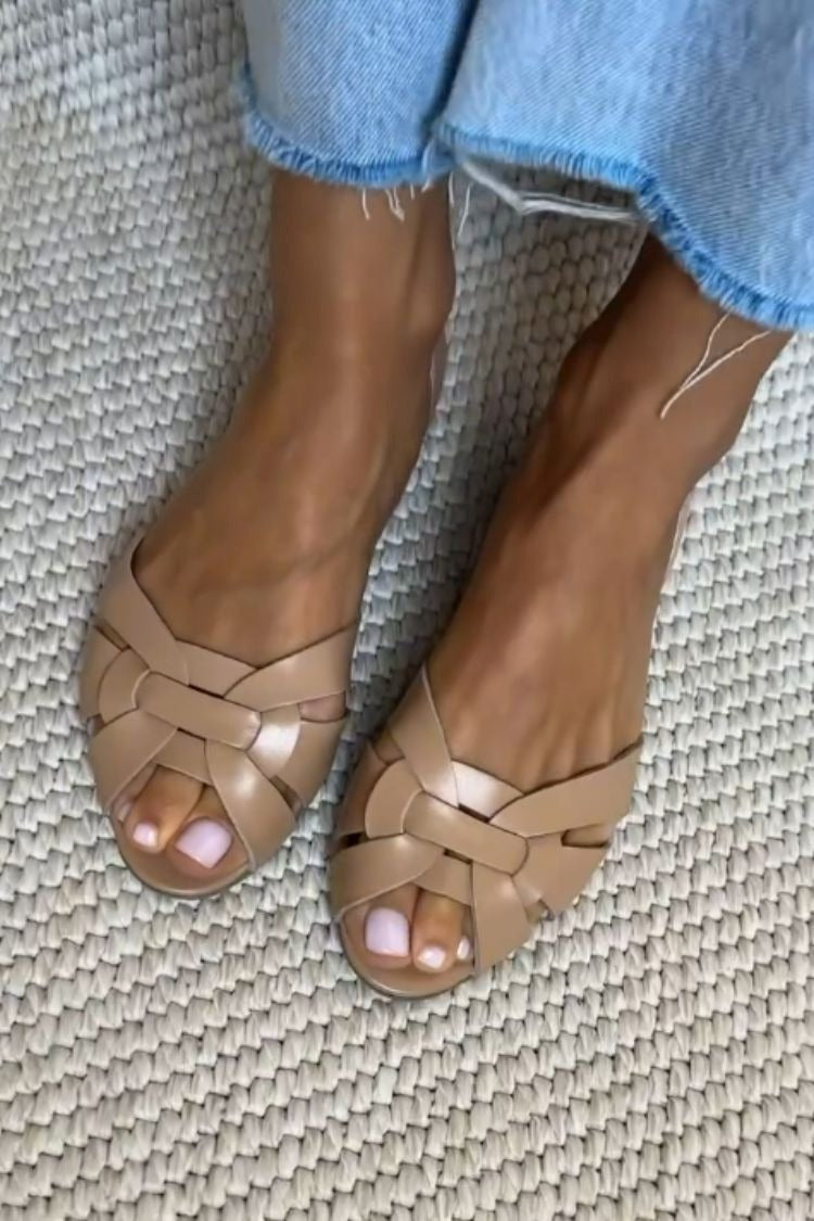 Serafina | Braided Sandals Natural