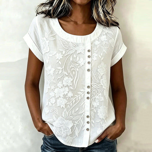 Casual Floral Print Blouse