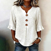Vintage Floral Print Blouse