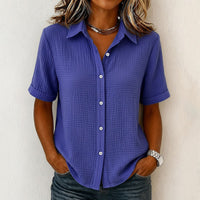 Casual Solid Colour Blouse