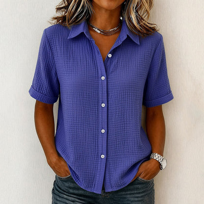 Casual Solid Colour Blouse
