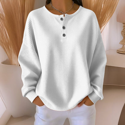 Bernadette | Relaxed Button-Neck Top