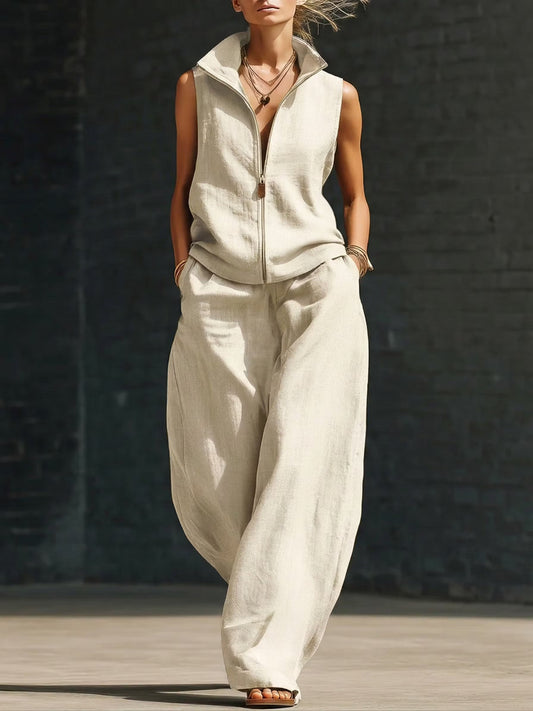 Madison | Linen Blend Two-Piece Set