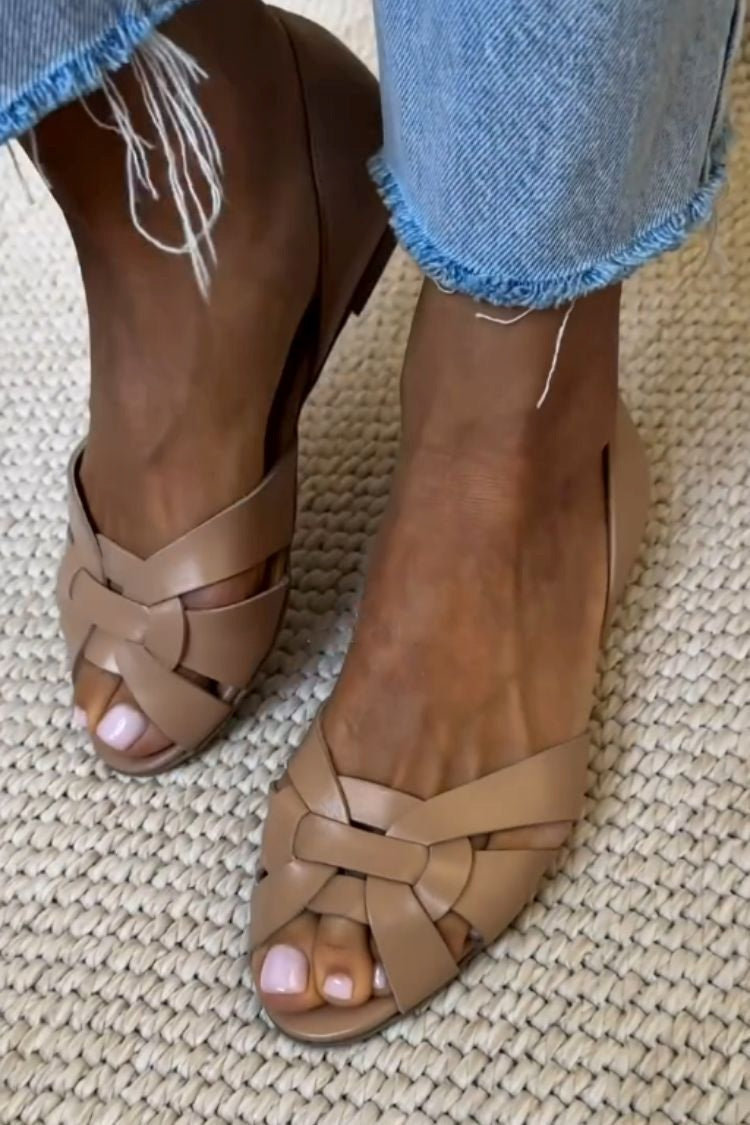 Serafina | Braided Sandals Natural
