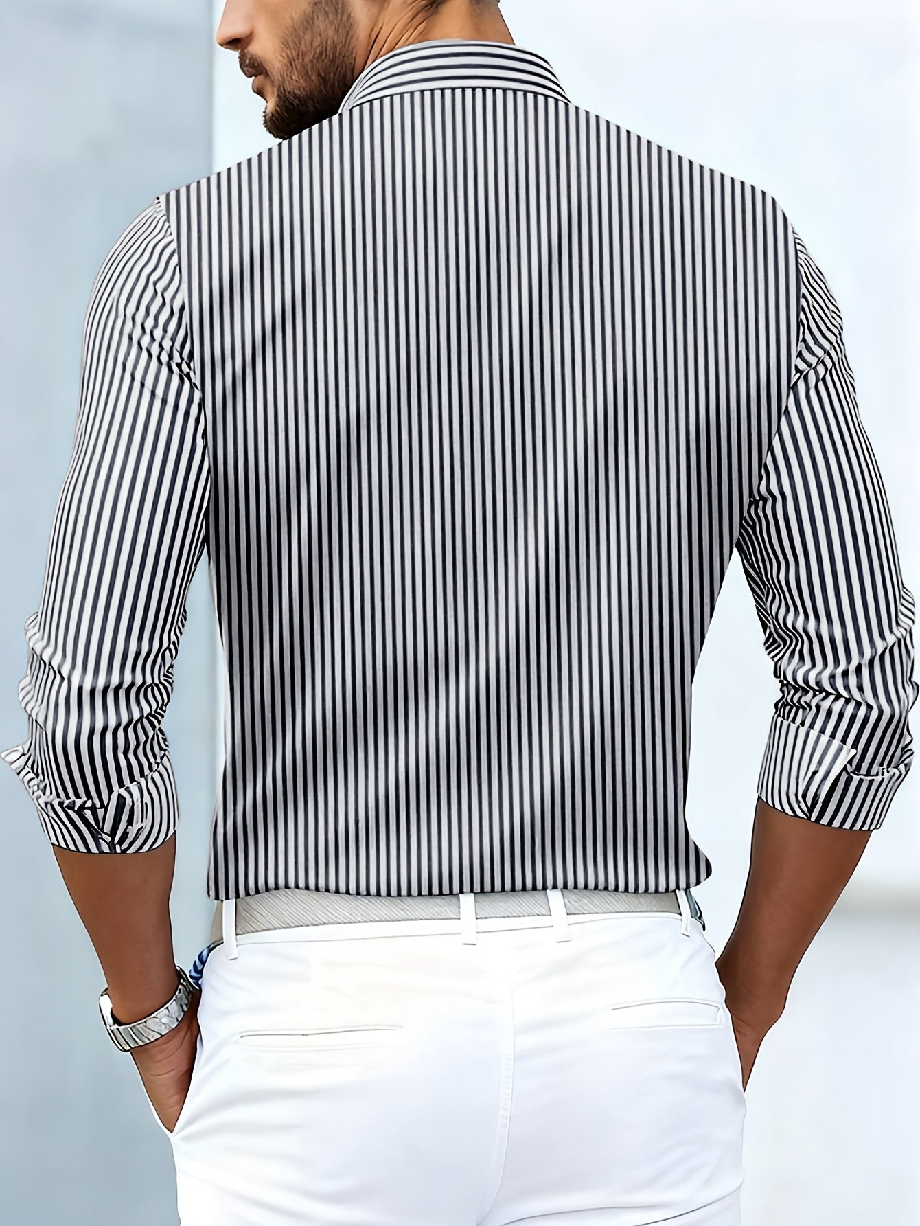 Emerson | Vintage striped men's long-sleeve shirt