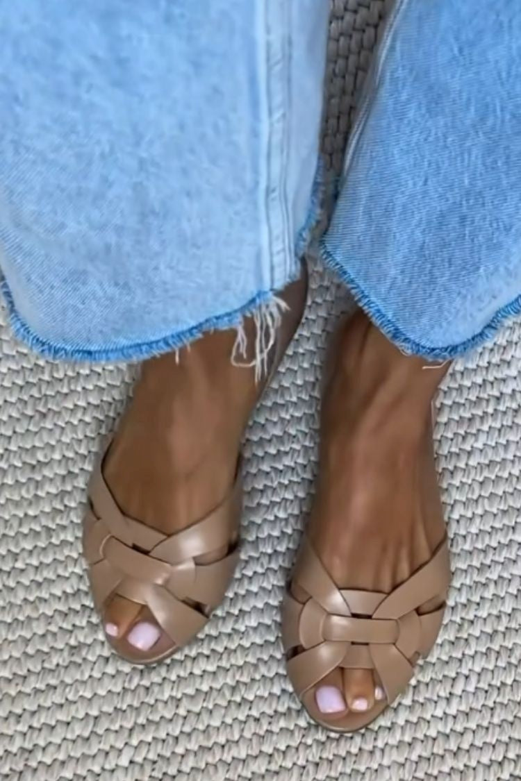 Serafina | Braided Sandals Natural
