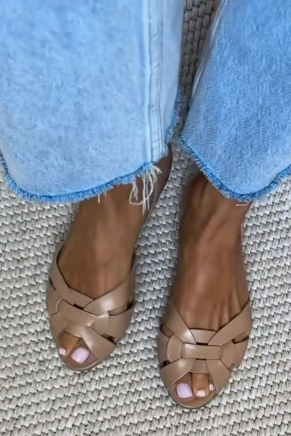 Serafina | Braided Sandals Natural