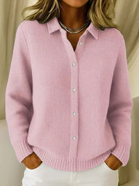 Camille™ | Textured knit button-up cardigan