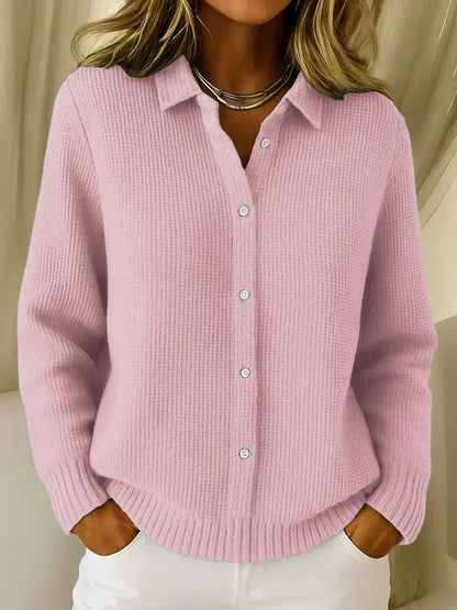 Camille™ | Textured knit button-up cardigan