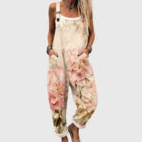 Comfortable Printed Overalls