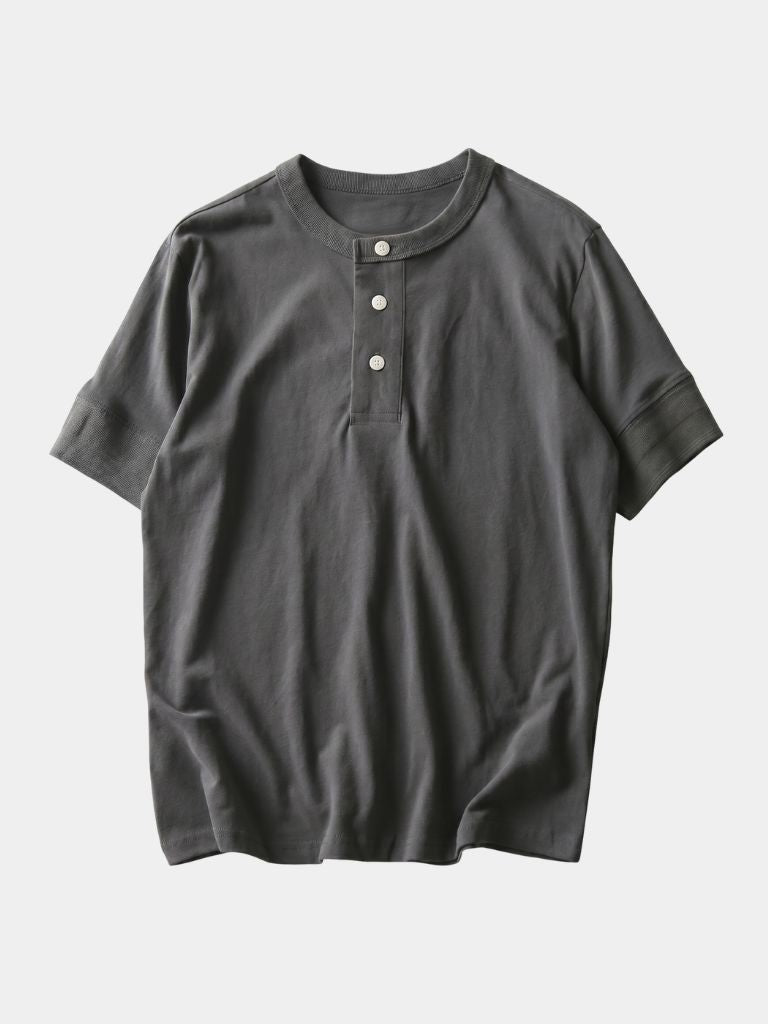 Pure Cotton Henley T-Shirt