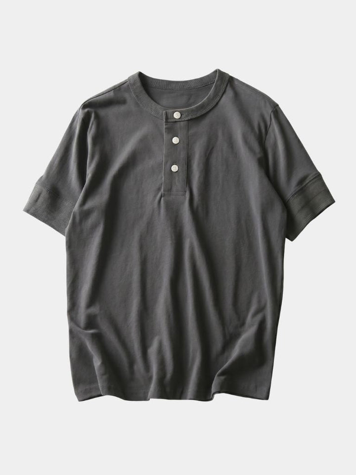 Pure Cotton Henley T-Shirt