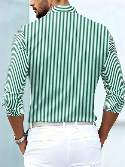 Emerson | Vintage striped men's long-sleeve shirt