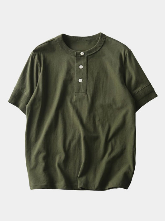 Pure Cotton Henley T-Shirt