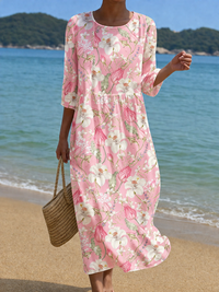 Women's casual dress with floral print