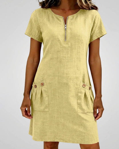 Van Elst Mode® | Cotton dress with zipper