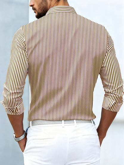 Emerson | Vintage striped men's long-sleeve shirt