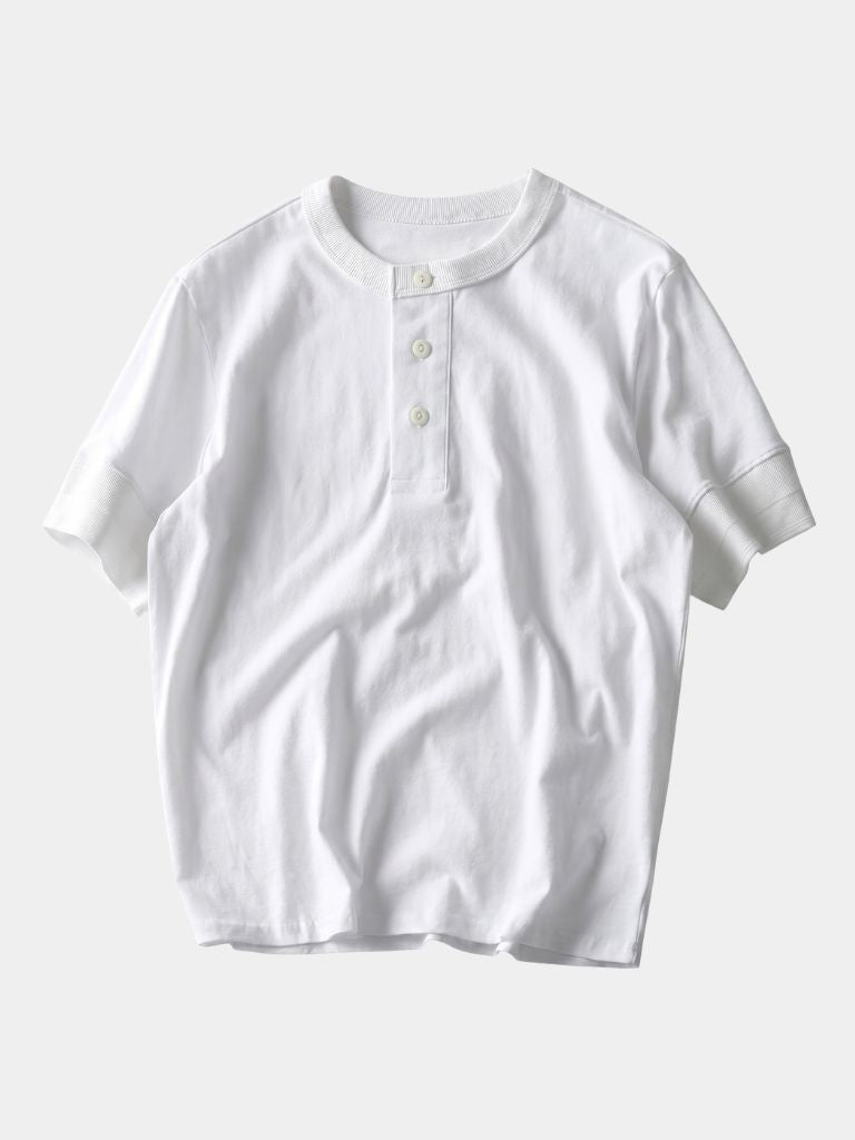 Pure Cotton Henley T-Shirt