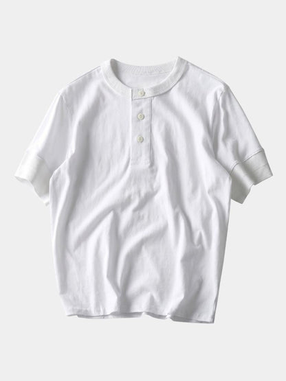 Pure Cotton Henley T-Shirt
