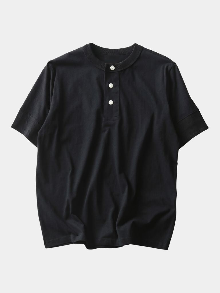 Pure Cotton Henley T-Shirt